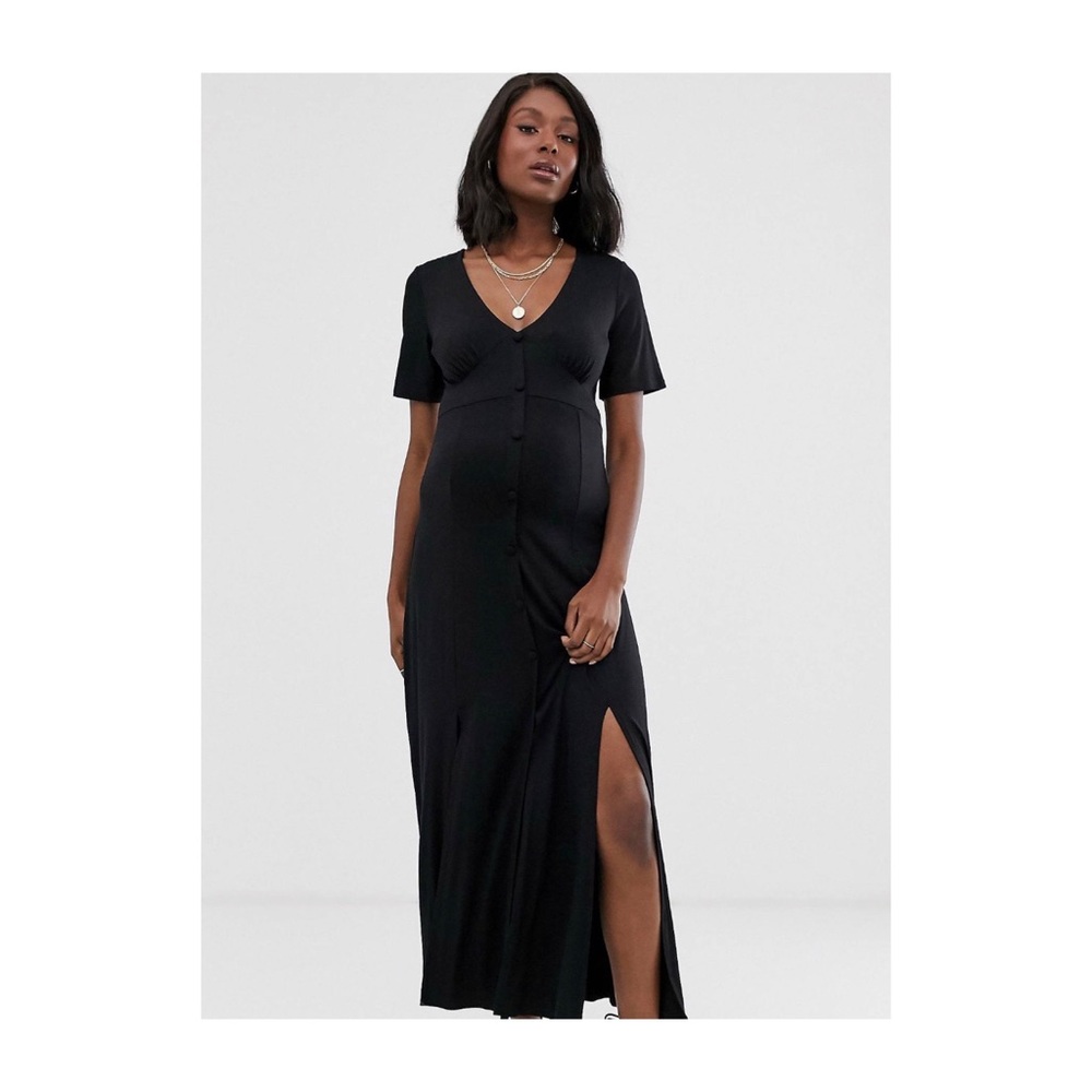 ASOS Black Maternity Maxi Dress